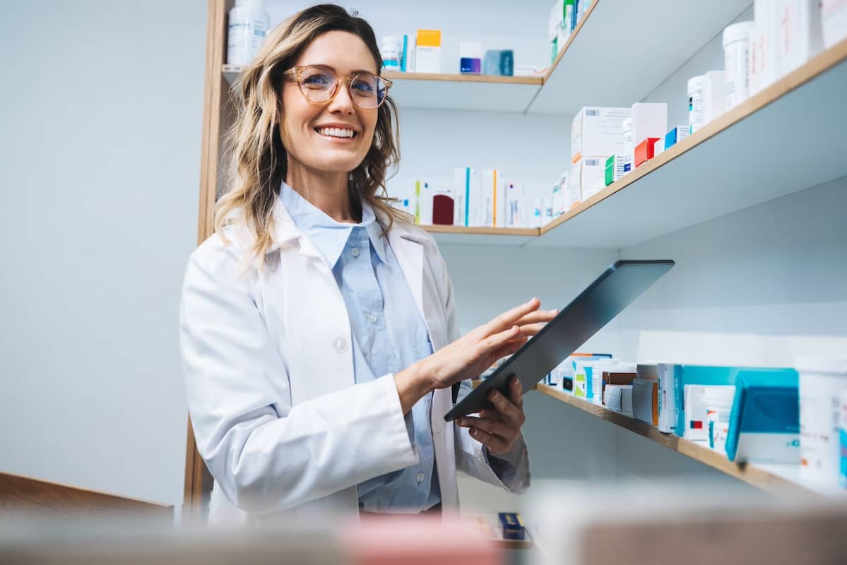 Lady in a pharmacy